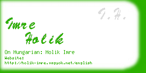 imre holik business card